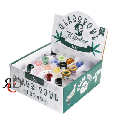 COLORED 14MM MIXED STYLE GLASS BOWL BMDSET01 16 CT